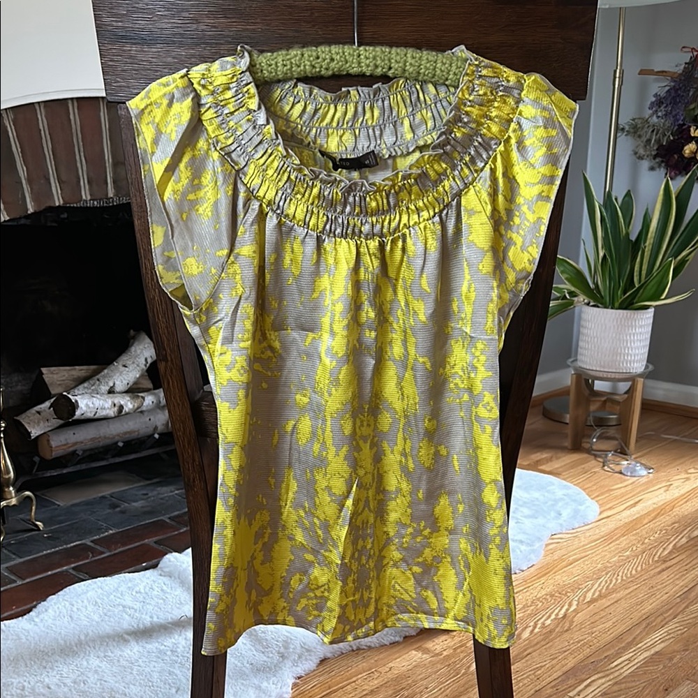 Yellow and Gray Women's Top